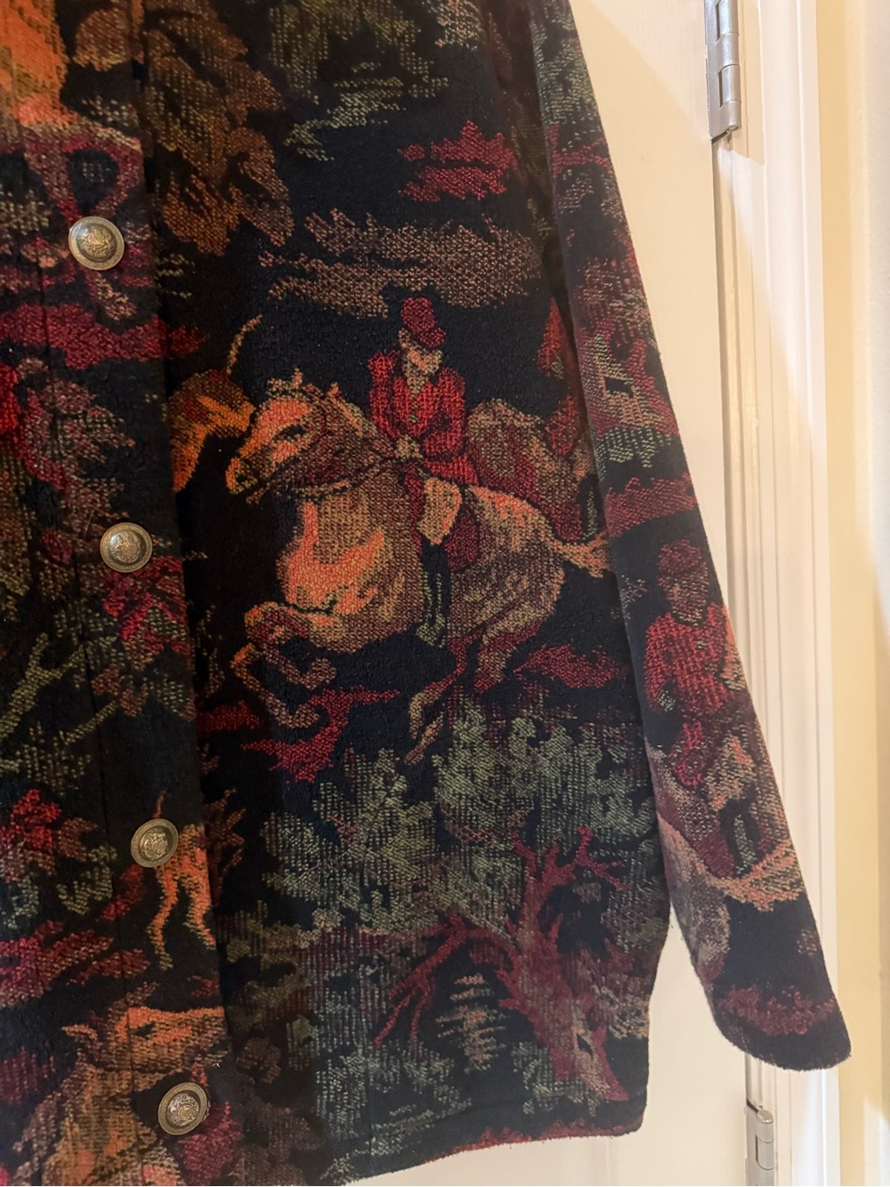 Vintage County Clothing Co Multicolor Fleece Horse Western Jacket - Picture 2 of 8